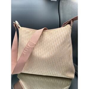 Vintage Christian Dior Diorissimo/Trotter canvas shoulder bag in a pink